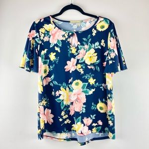 Women’s Croft & Barrow Navy Floral T-shirt